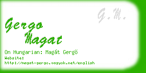 gergo magat business card