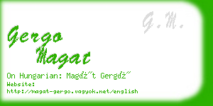 gergo magat business card